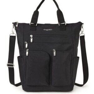 Baggallini Backpack Shoulder Tote Bag All Set 3-in-1 Black NWT RFID NEW $130